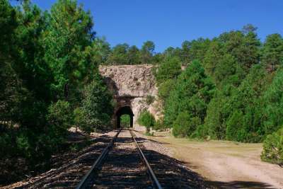 The Copper Canyons railway near Creel, Chihuahua en 